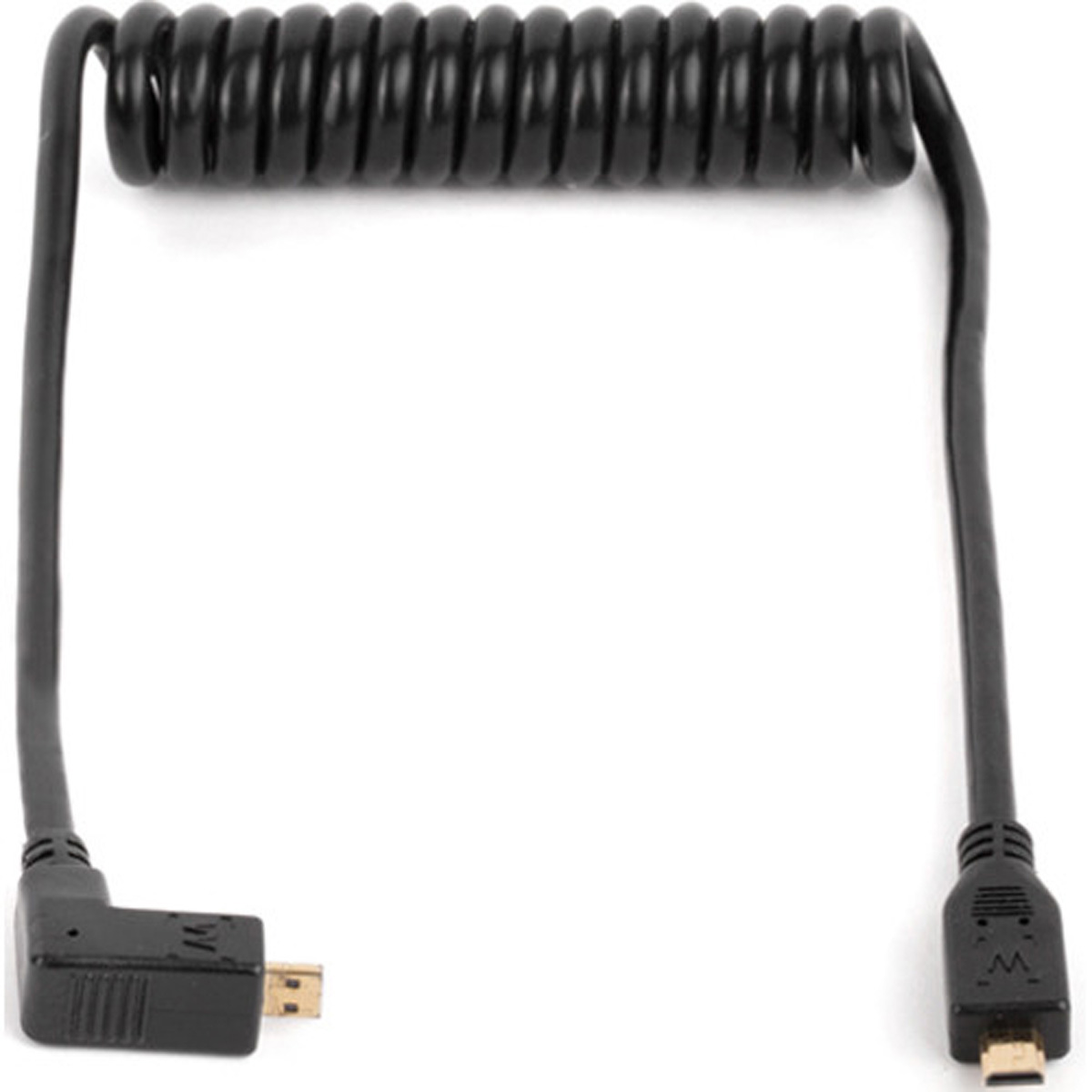 

Wooden Camera 12" Right Angle Micro HDMI to Micro HDMI Coiled Cable