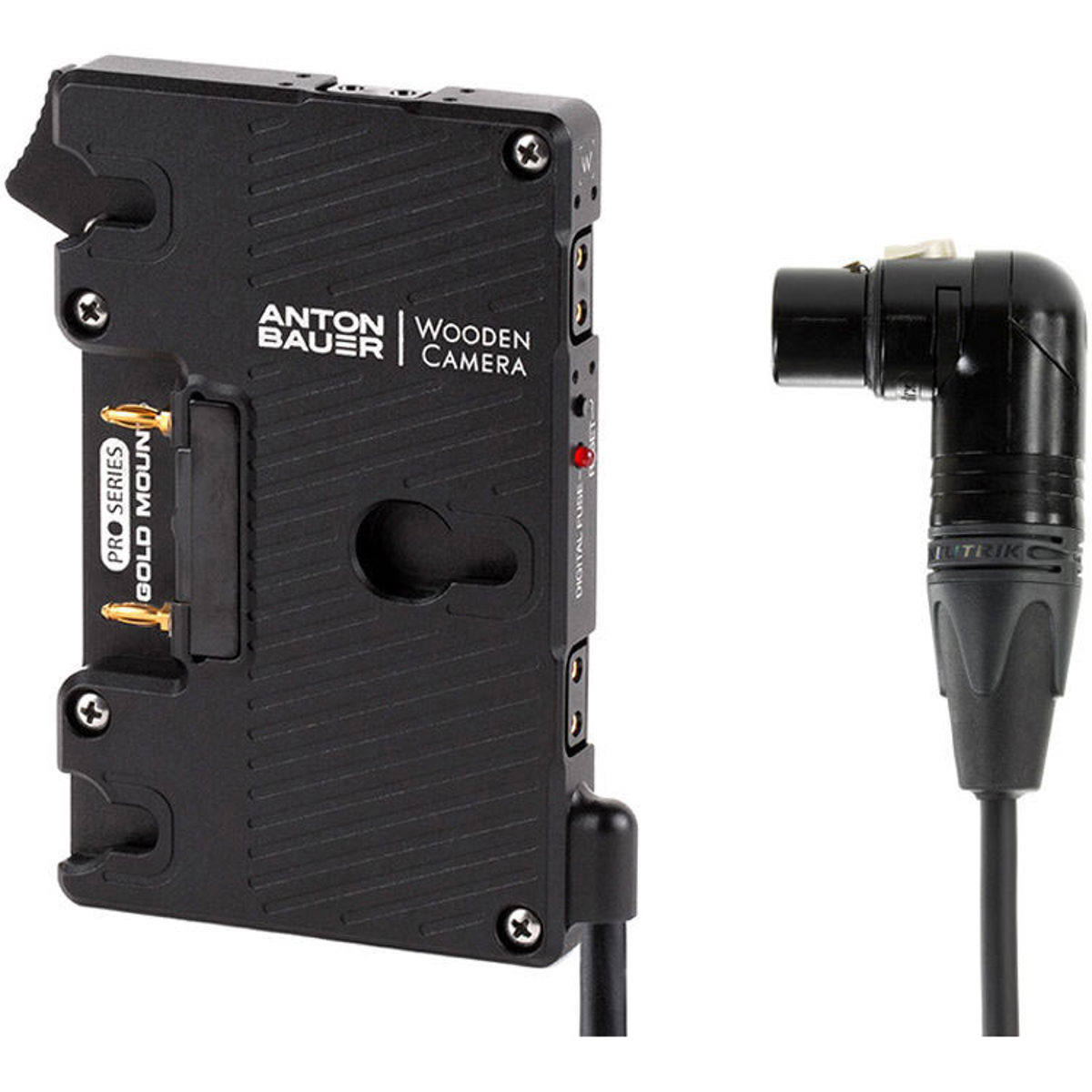 

Wooden Camera Pro Gold-Mount Plate with 4-Pin XLR Right Angle Connector