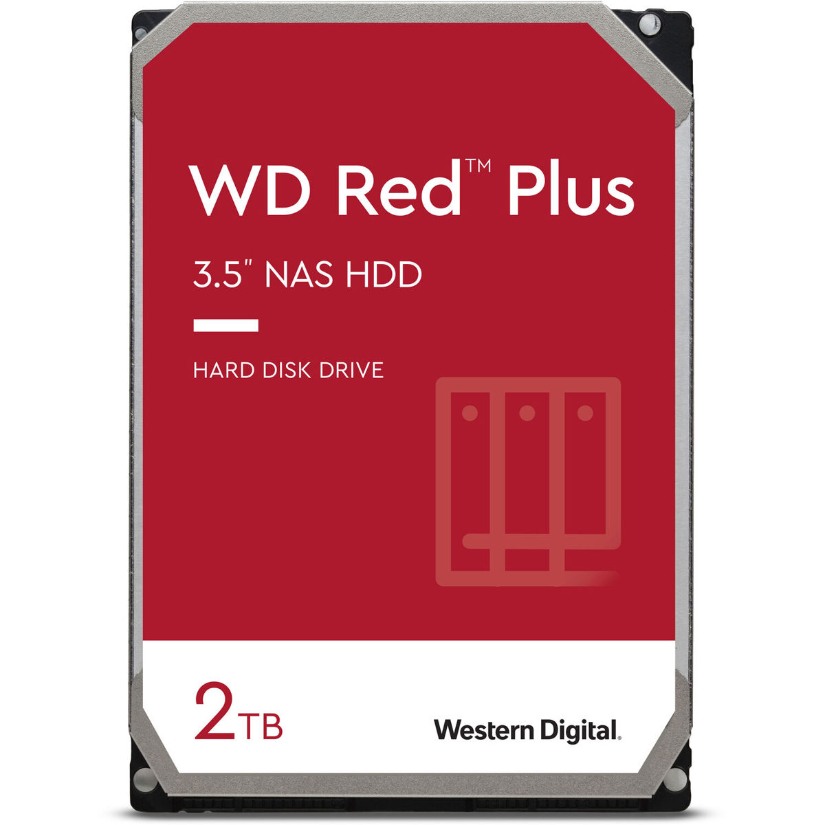 

WD Red Plus 2TB SATA III 3.5" Internal NAS Hard Drive, 5400 RPM
