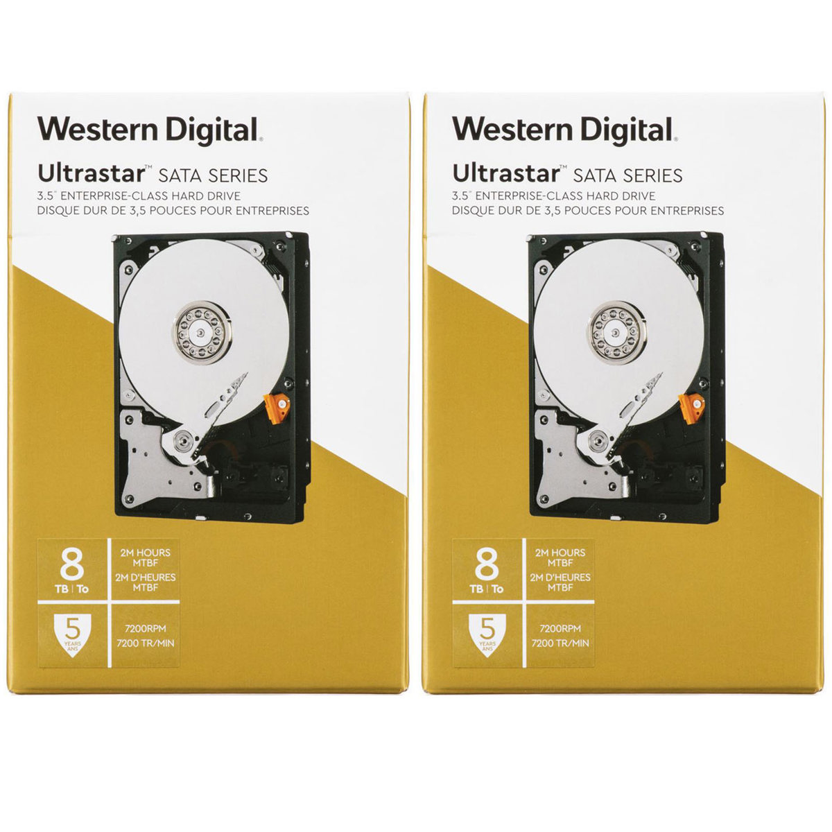 

WD Ultrastar SATA III 3.5" Internal Data Center Hard Drive 8TB 2-Pack