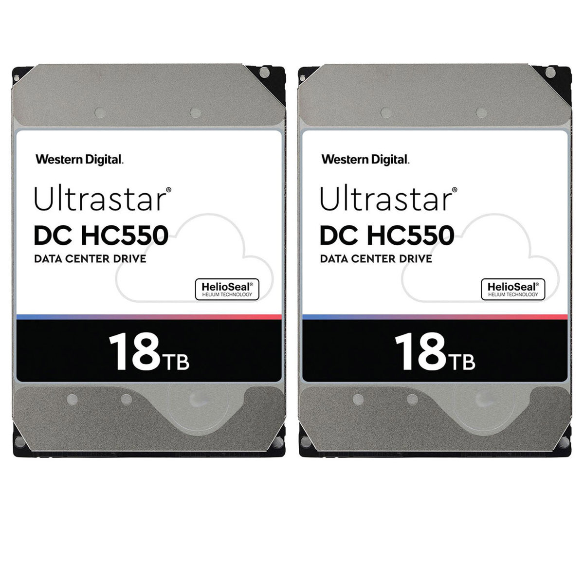 

WD 2 Pack Ultrastar SATA Series 18TB SATA III 3.5" Internal Data Center Hard Drive, 7200 RPM