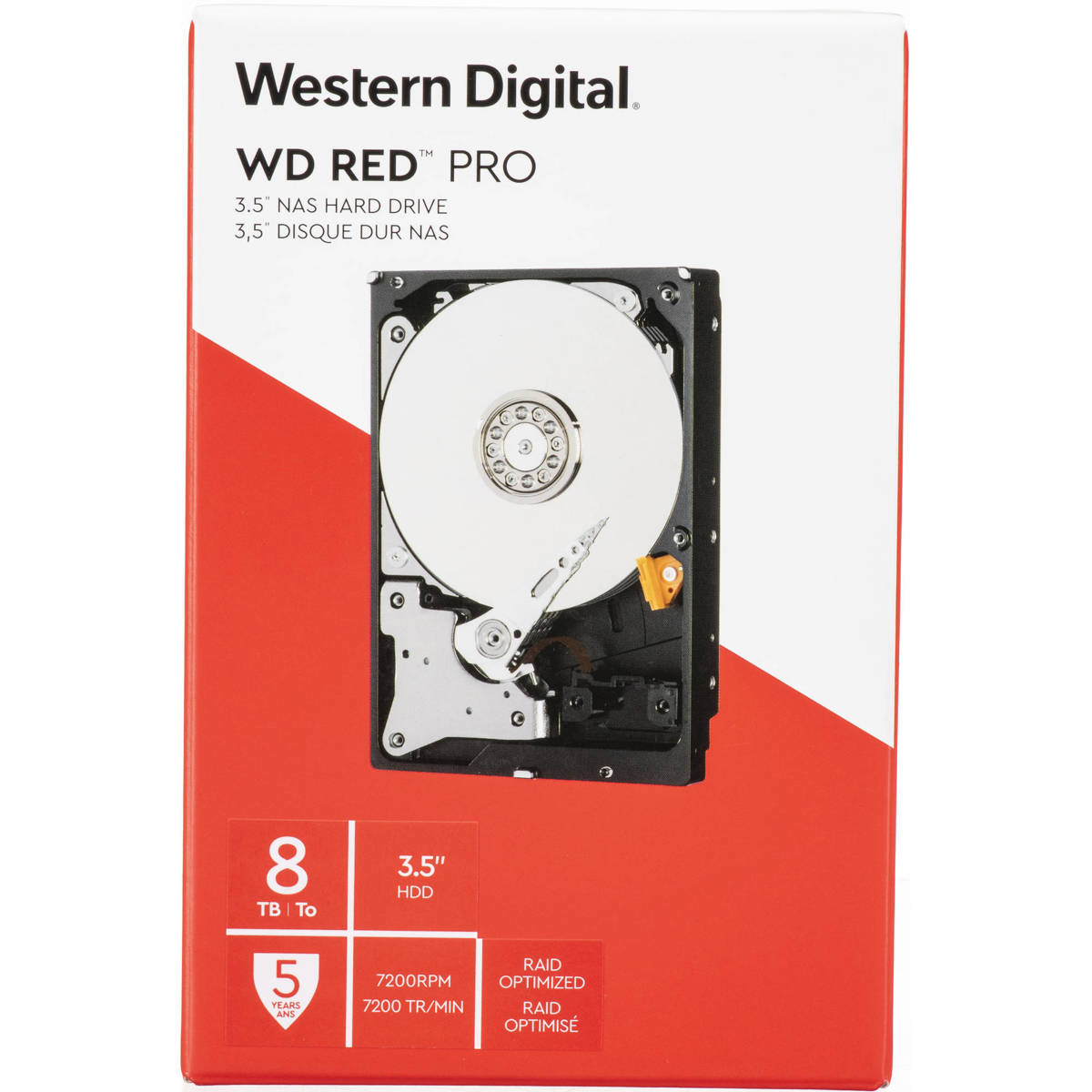 

WD Red Pro 8TB SATA III 3.5" Internal NAS Hard Drive, 7200 RPM