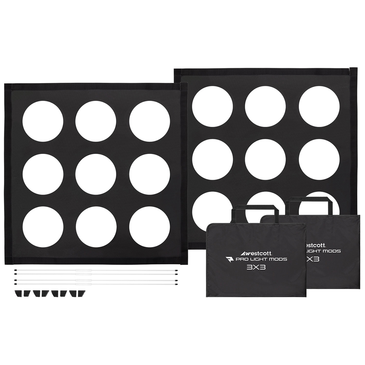 Легкие моды Westcott Pro для софтбоксов 3х3, 2 штуки #2639