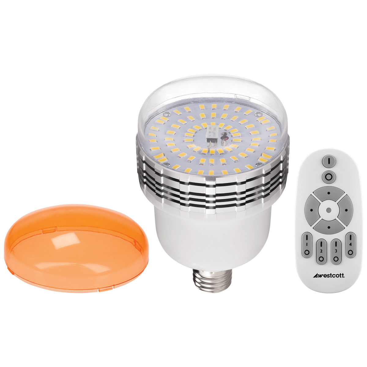 

Westcott 45W Daylight Dimmable LED Bulb with Tungsten Gel Cap and Remote