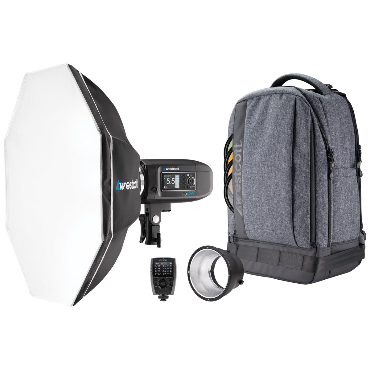 

Westcott FJ400 Strobe 1-Light Backpack Kit w/FJ-X3m Universal Wireless Trigger