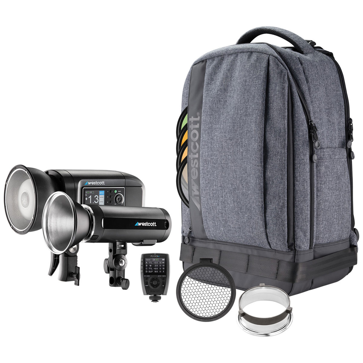 

Westcott FJ400/200 2-Light Portable Portrait Flash Kit w/FJ-X3m Wireless Trigger
