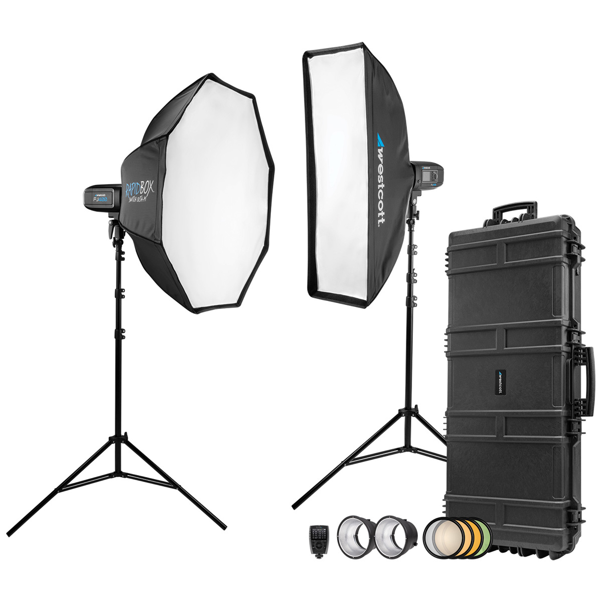 

Westcott FJ400 Strobe 2-Light Location Hard Case Kit w/FJ-X3m Universal Trigger