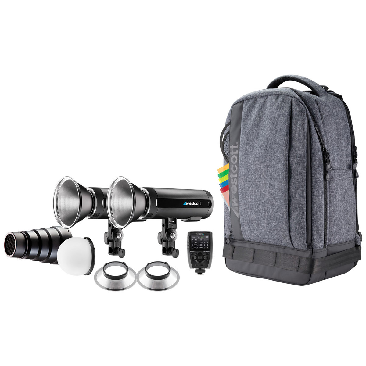 

Westcott FJ200 Strobe 2-Light Backpack Kit w/FJ-X3m Universal Wireless Trigger