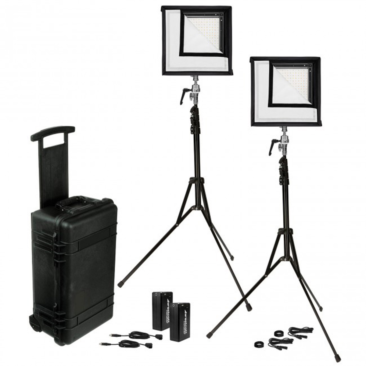 

Westcott Flex 1x1' Bi-Color LED Mat 2-Light Cine Travel Kit with Batteries & AC