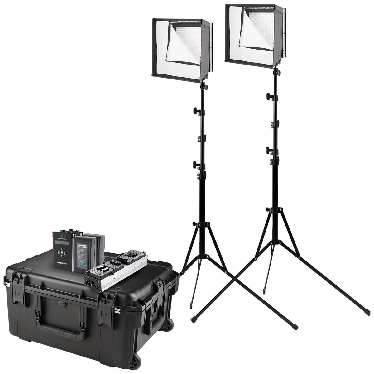 

Westcott Flex Cine Bi-Color LED 2-Light Travel Kit, 1'x1'