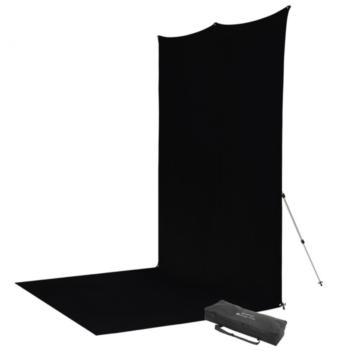 

Westcott 8x13' X-Drop Pro Wrinkle-Resistant Backdrop Kit, Rich Black Sweep
