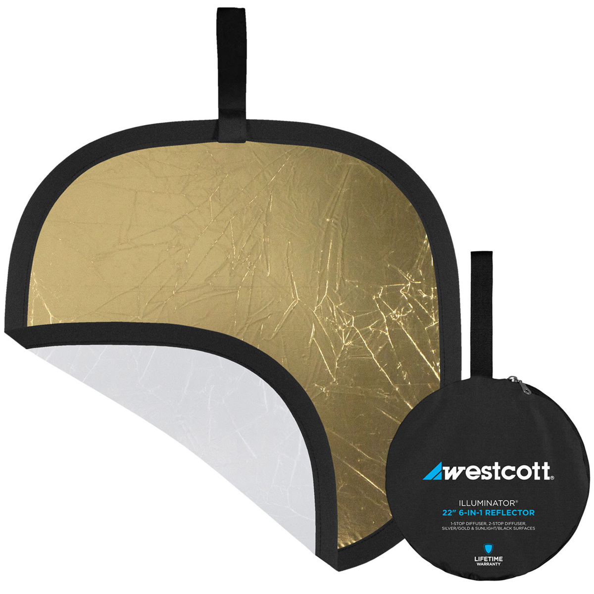 

Westcott Illuminator Reflector Panel, 20in, Gold/White