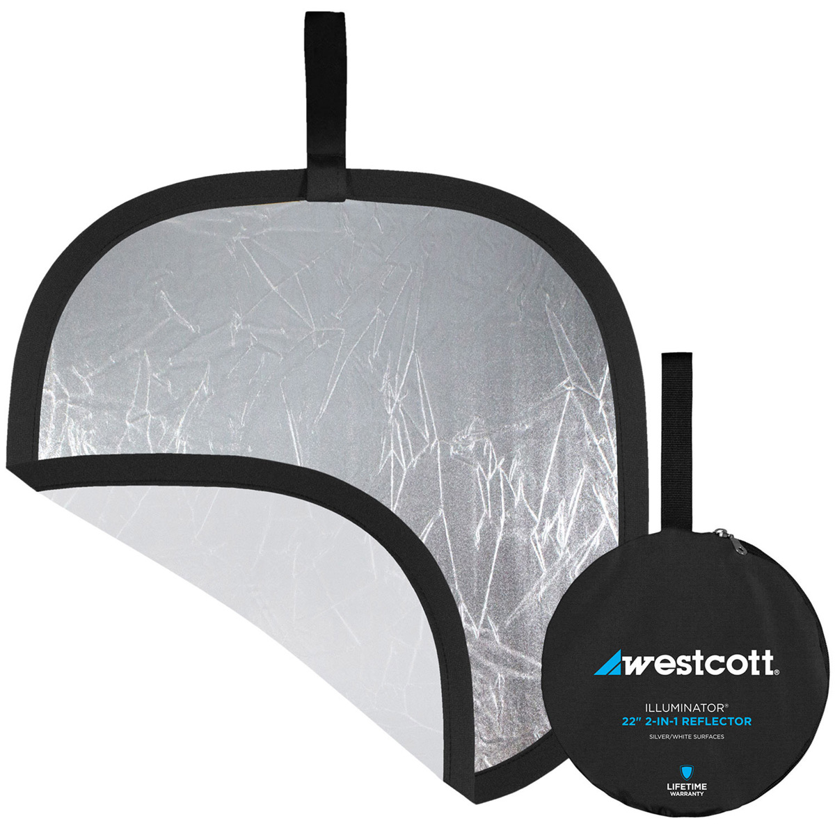 

Westcott 22" Illuminator Collapsible 2-in-1 Silver/White Bounce Reflector