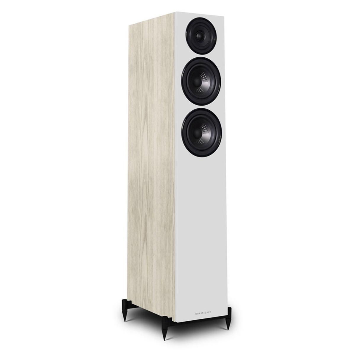 Wharfedale Diamond 12.3 Dual 5-дюймовый 2,5-полосный напольный динамик Tower, светлый дуб