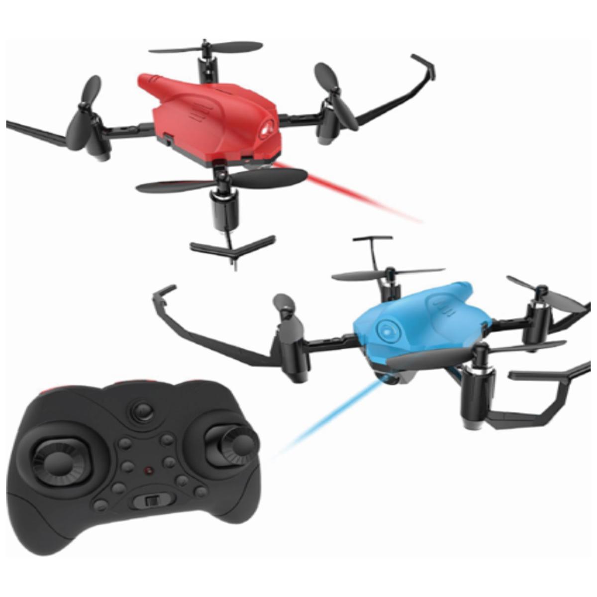 

Wowitoys 4-Channel 2.4G Medium Battle Drone, Red & Blue, 2-Pack