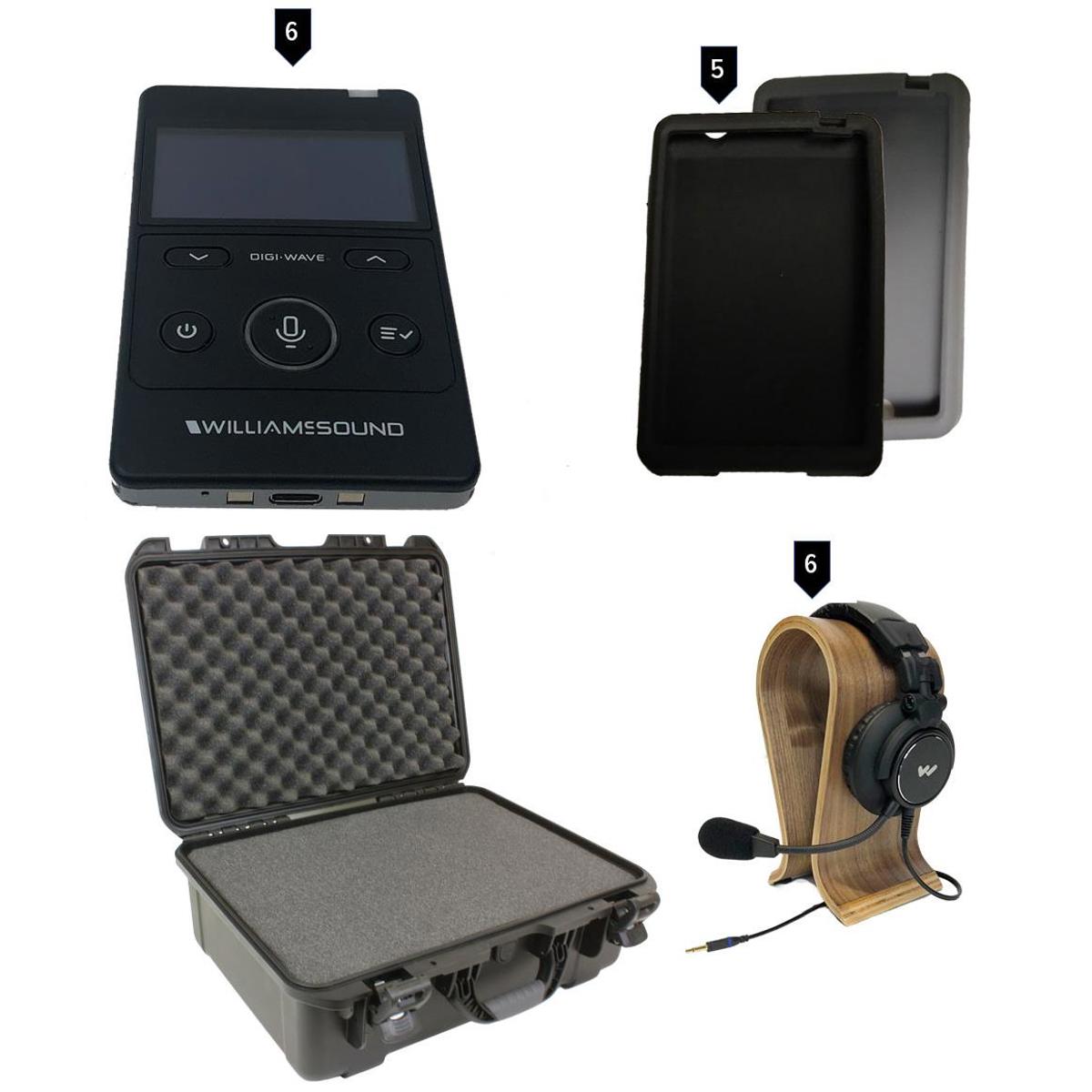 

Williams Sound Digi-Wave COM 6 PRO 400 Intercom System, 4x MIC 157 Headset Mic