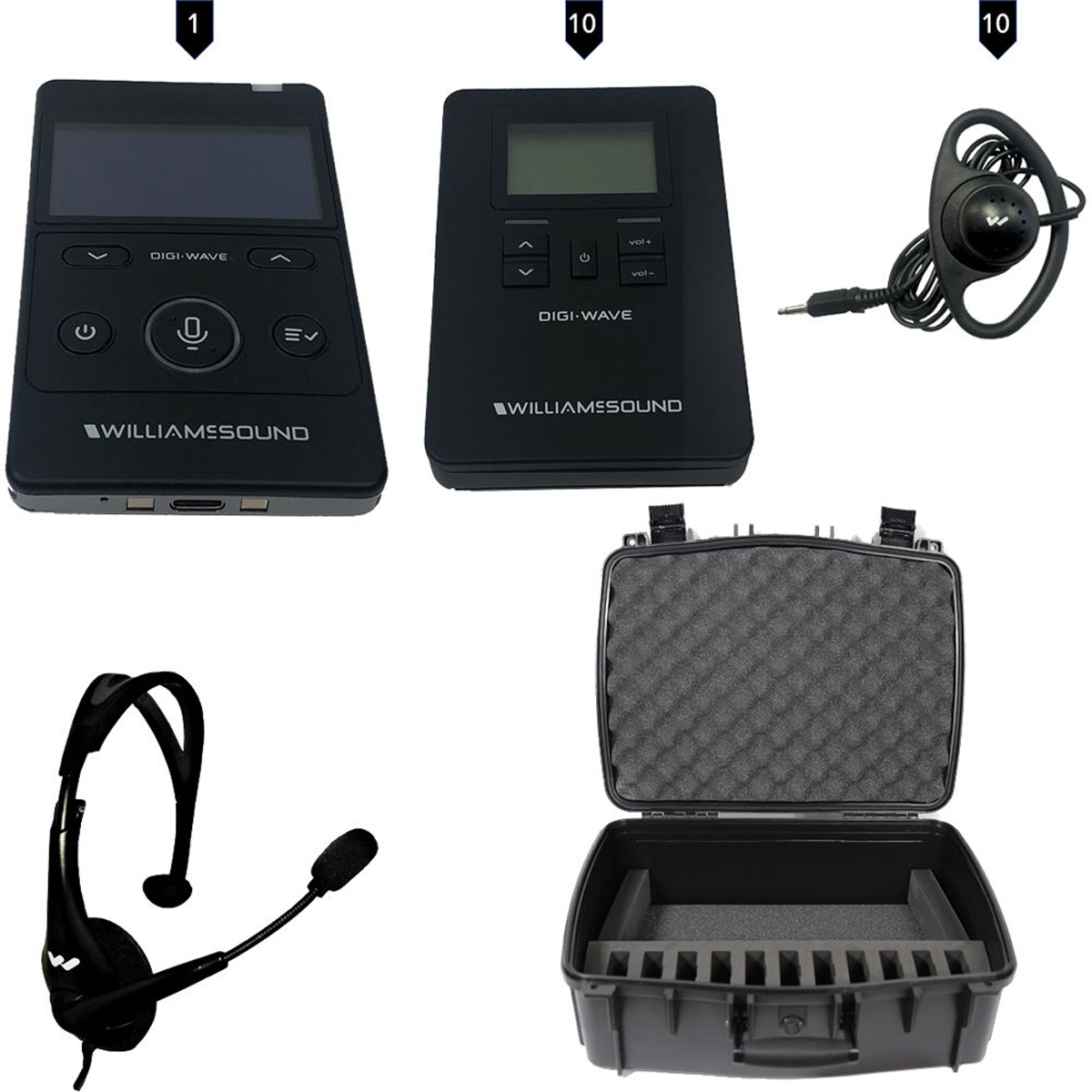 

Williams Sound Digi-Wave INT 2 400 Interpretation System, MIC 144 Headset Mic
