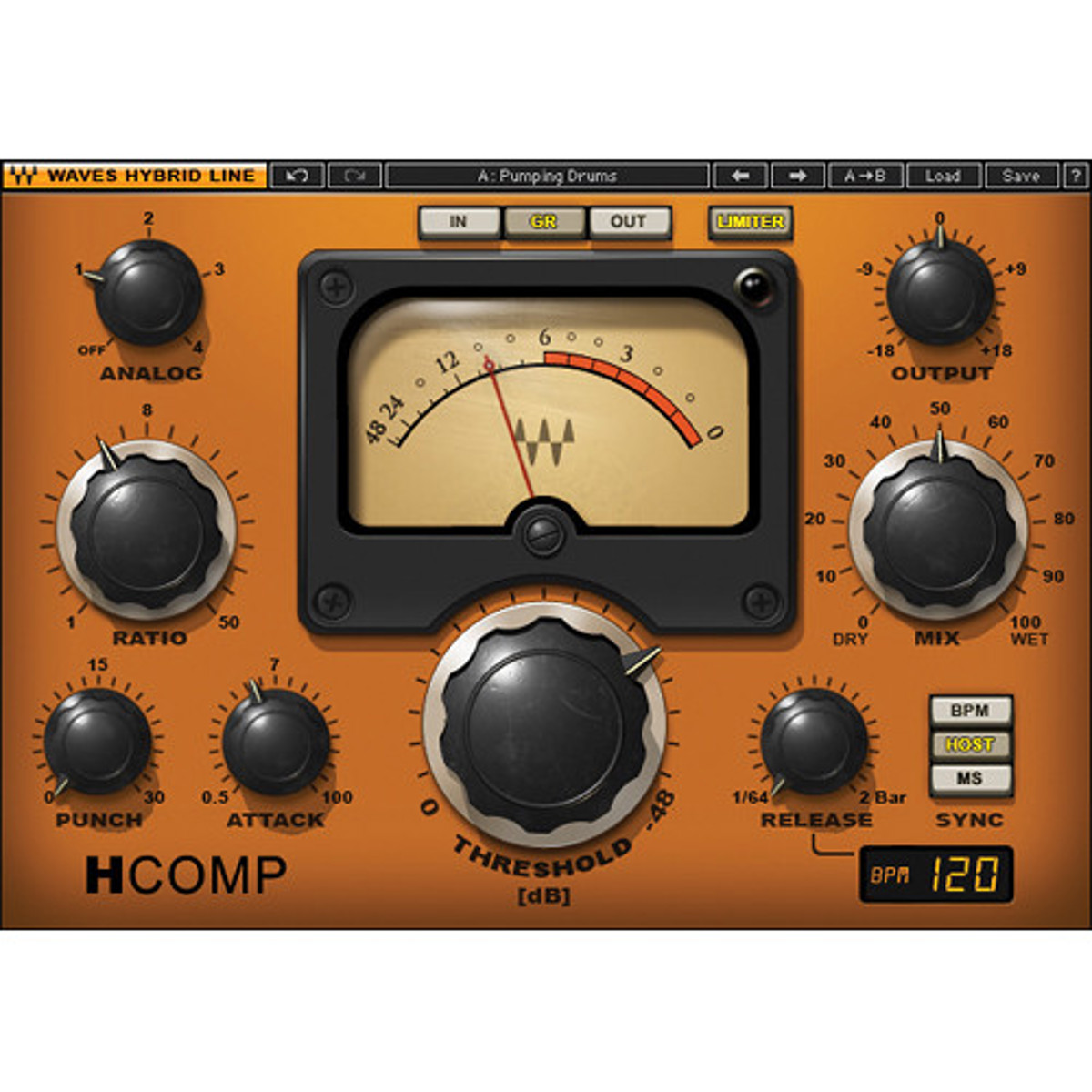

Waves H-Comp Hybrid Compressor Plug-In, Native/SoundGrid, Download