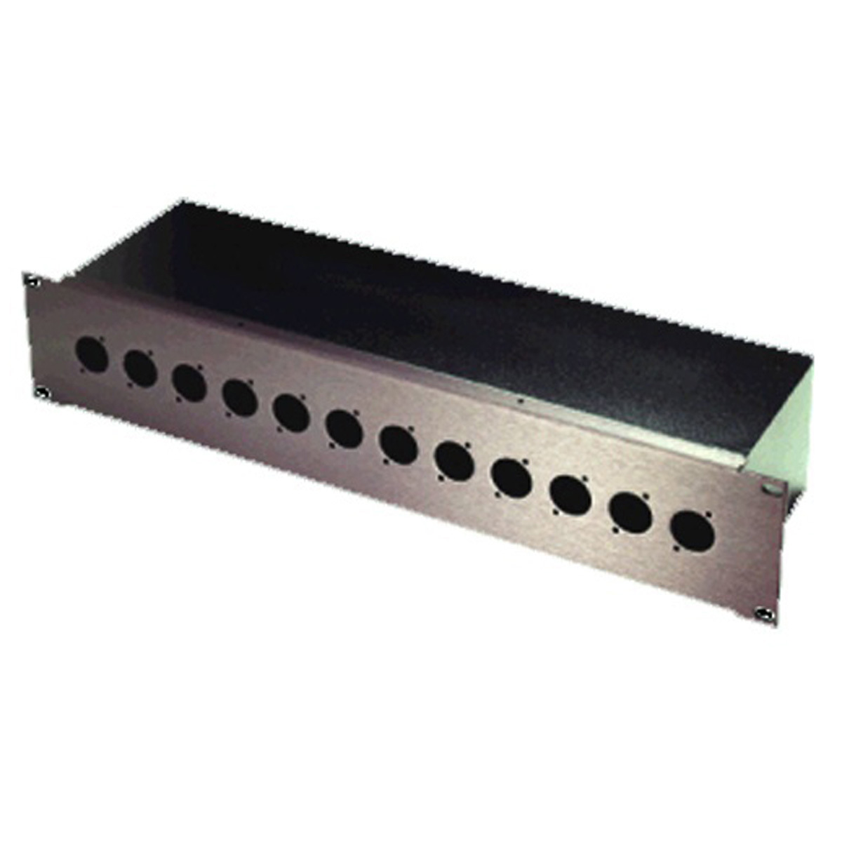 

Whirlwind 3 RU Punched Rack Panel with Back Box for 24 Neutrik D Connectors