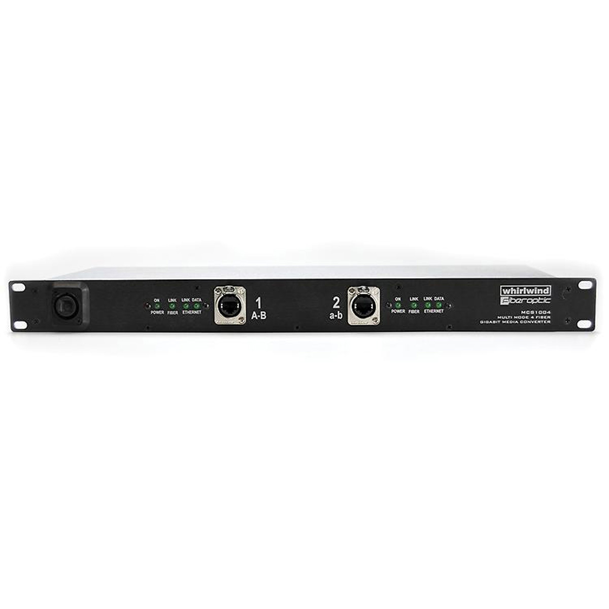 

Whirlwind MCS1004 1 RU 2x Cat5e to OpticalCON Quad Single Mode Media Converter