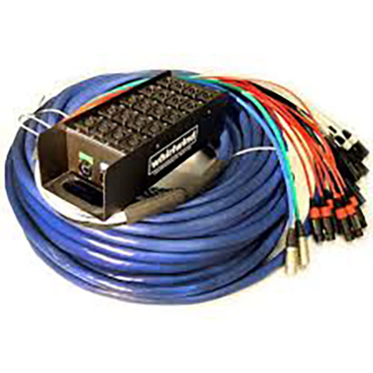 

Whirlwind 25' Box to Fan Medusa Data Snake Cable, 20 XLR Input, 2 Cat6 Ethercon