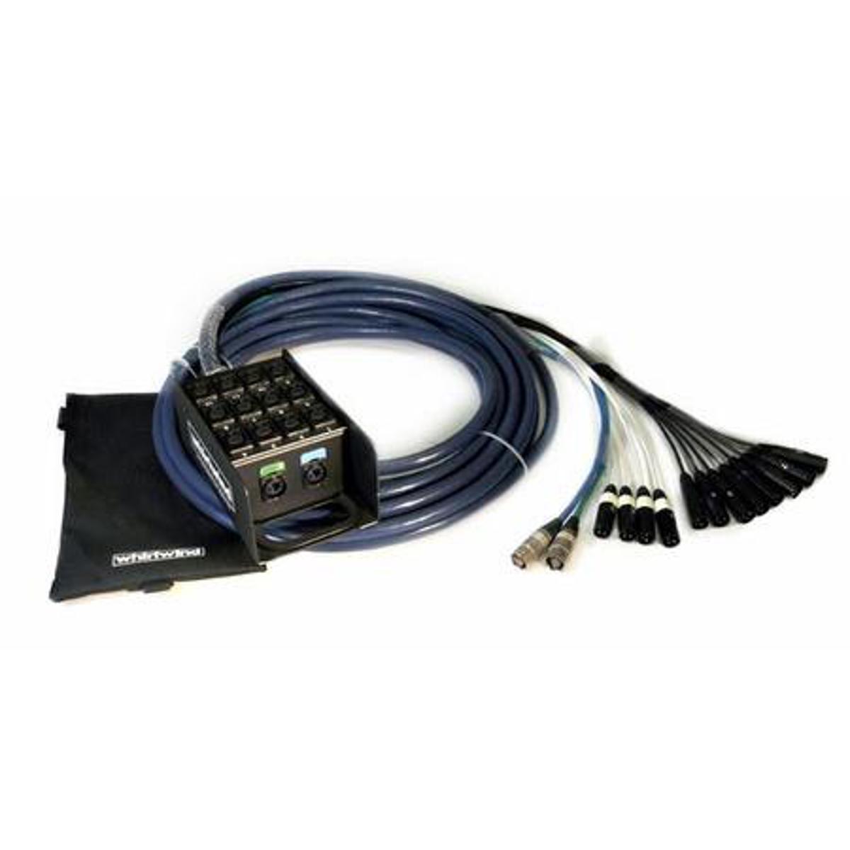 

Whirlwind 50' Box to Fan Medusa Data Snake Cable, 20 XLR Input, 2 Cat6 Ethercon