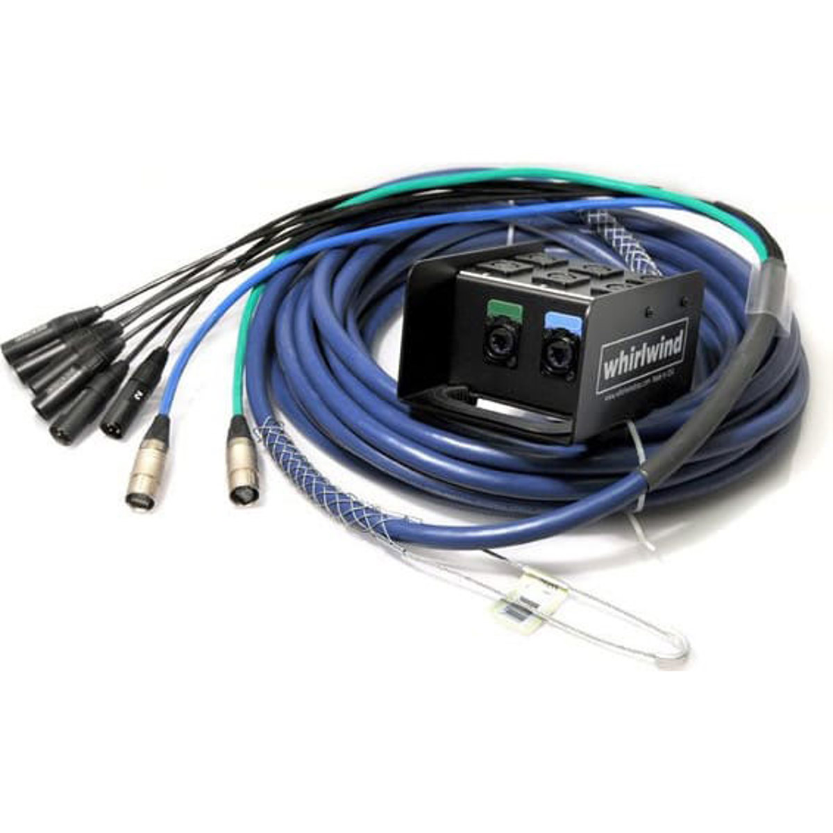 

Whirlwind 25' Box to Fan Medusa Data Snake Cable, 6 XLR Input, 2 Cat6 Ethercon