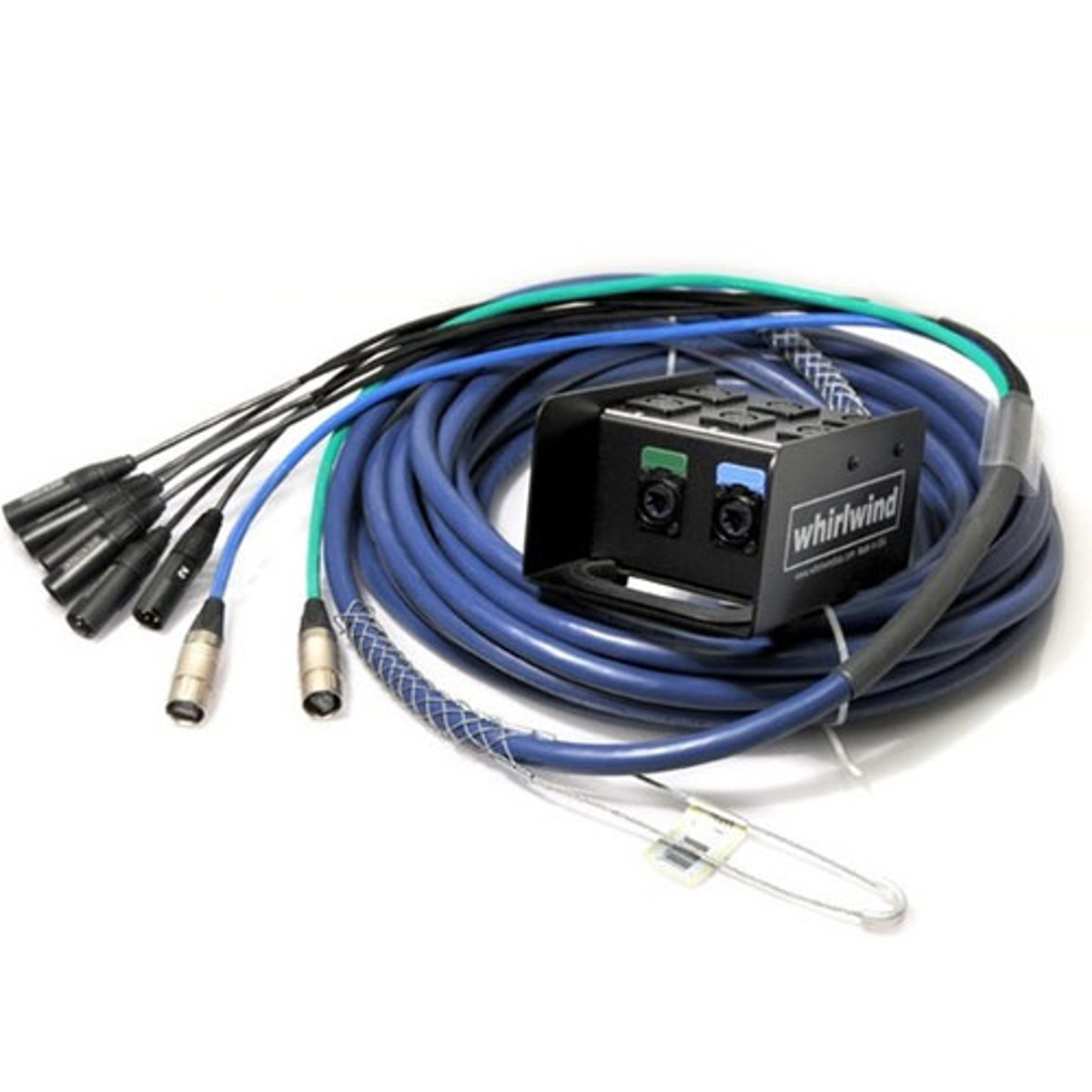 

Whirlwind 200' Box to Fan Medusa Data Snake Cable, 6 XLR Input, 2 Cat6 Ethercon
