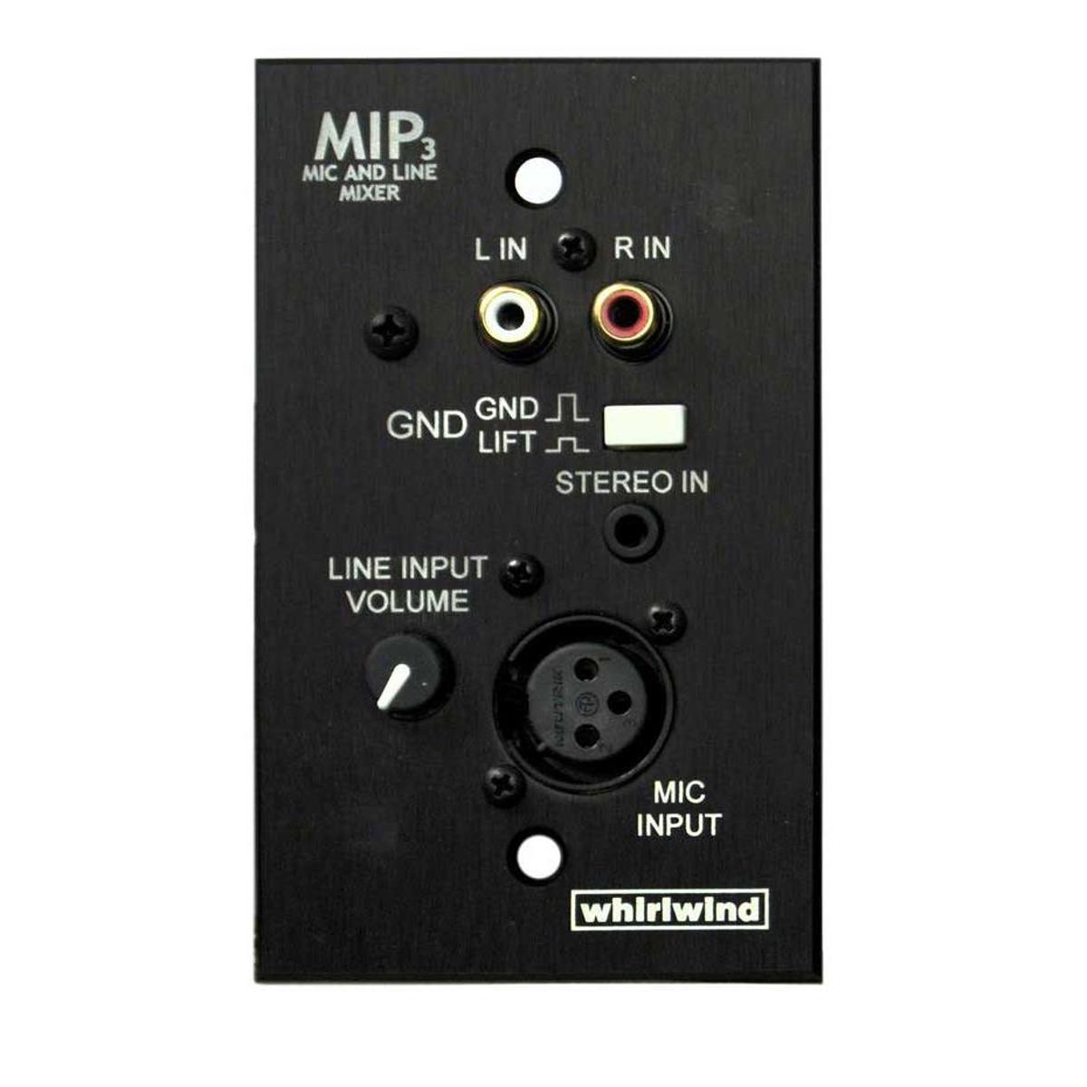 

Whirlwind MIP3 1-Gang Media Input Plate, Black