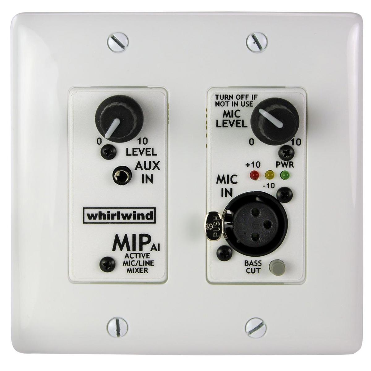 

Whirlwind MIPAID 2 Gang Media Input Wall Plate without Power Supply, White