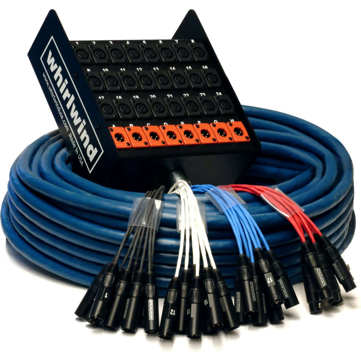 

Whirlwind 150' Box to Fan Medusa Snake Cable, 32 XLR Inputs, No Returns