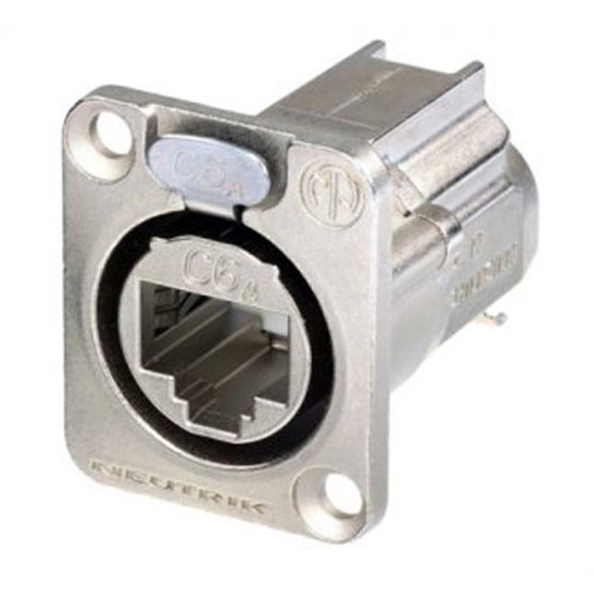 

Whirlwind Neutrik D-shape CAT6A Panel Connector, Shielded, Nickel Housing