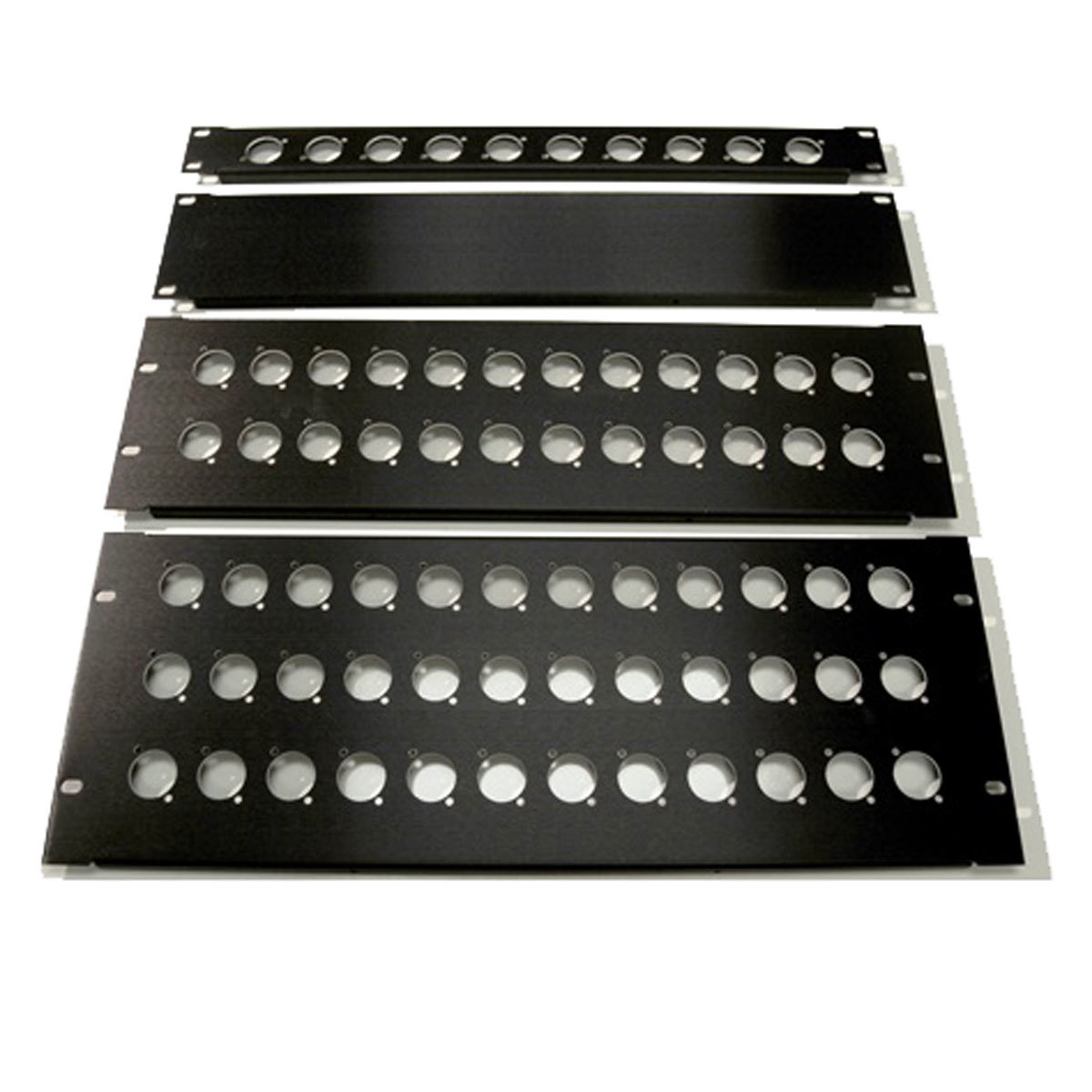 

Whirlwind 1.75" 1RU Space Rack Panel for 10 Punched XLR Connectors, 10 Holes