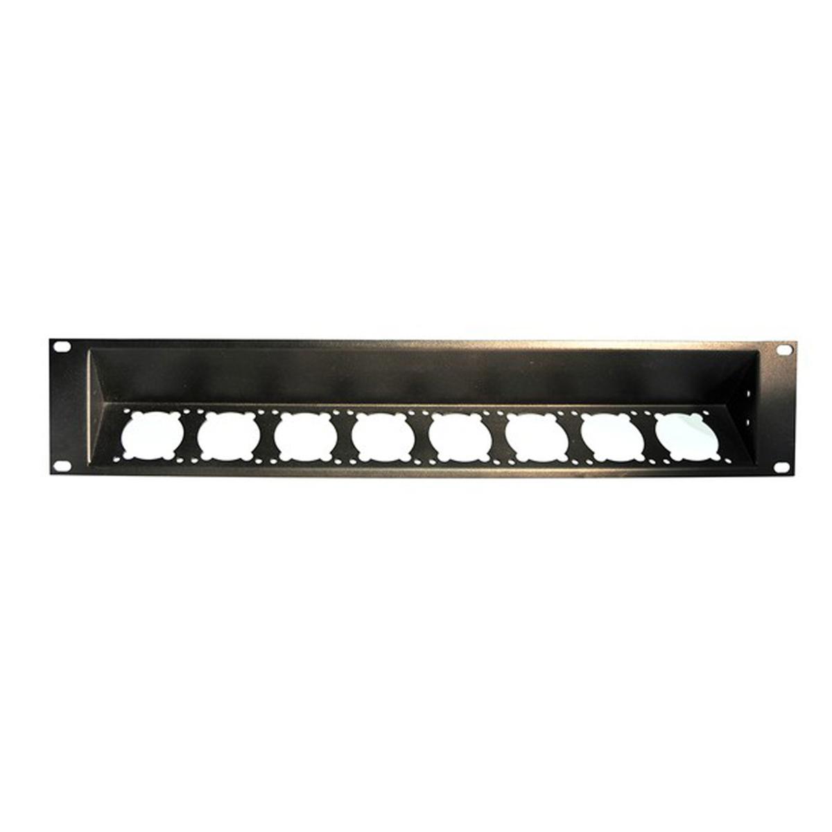 

Whirlwind 2RU Space Angled Punched Rack Panel for 7 Tri-Loc Connectors