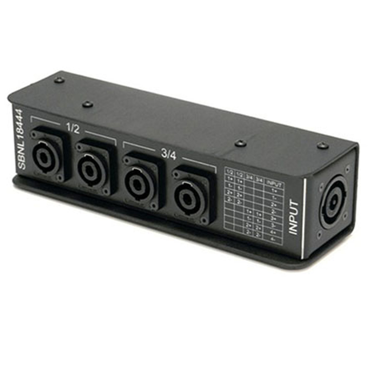 

Whirlwind SBNL 1x NL8 to 4x NL4 Parallel-Wired SpeakOn Splitter, Pairs