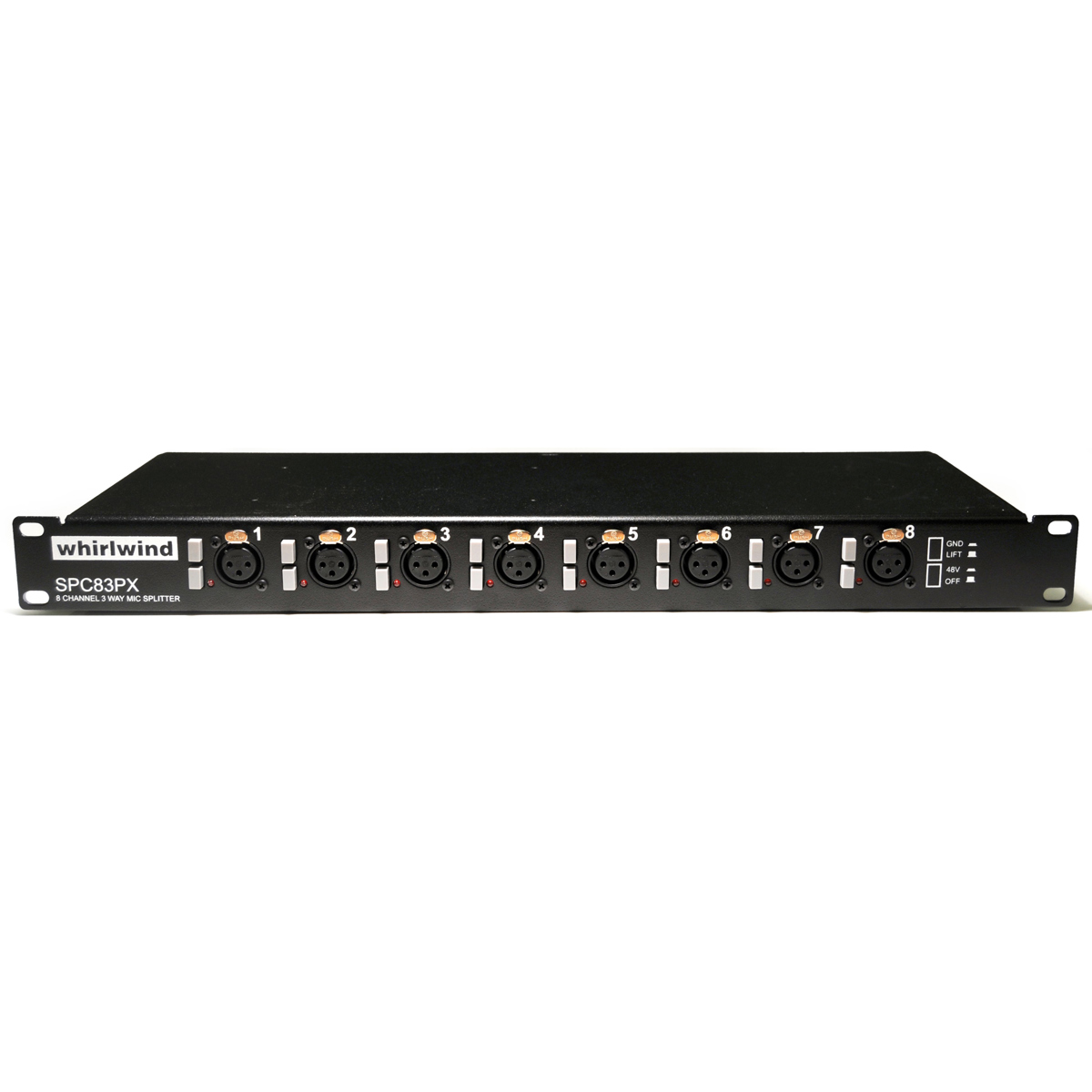 

Whirlwind 8-Ch Splitter with Blocks Phantom Power, XLR Inputs, Phoenix Outputs