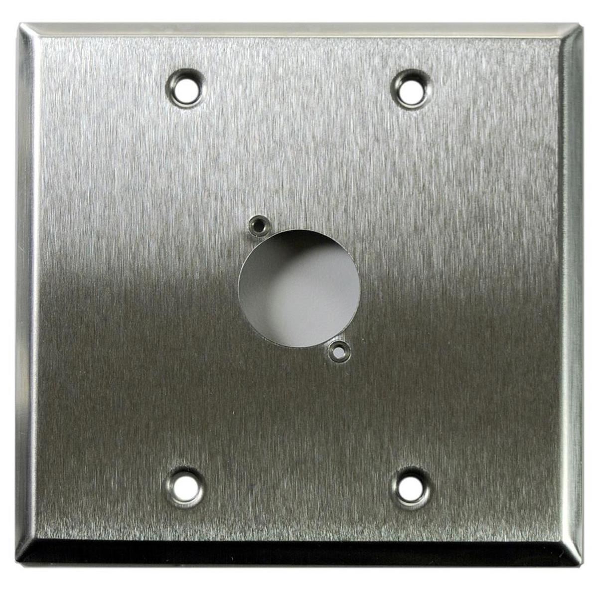 

Whirlwind WP2/1H Wall Mounting Plate, 2 Gang, Punched for 1 XLR, Stainless Steel