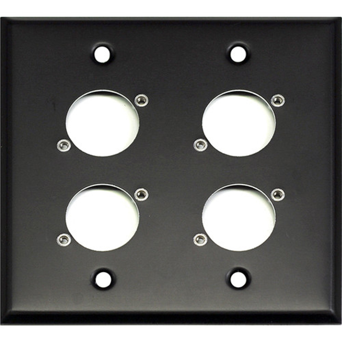 

Whirlwind WP2B/4NDH Wall Mounting Plate, 2 Gang, Punched for 4 Neutrik D XLRs