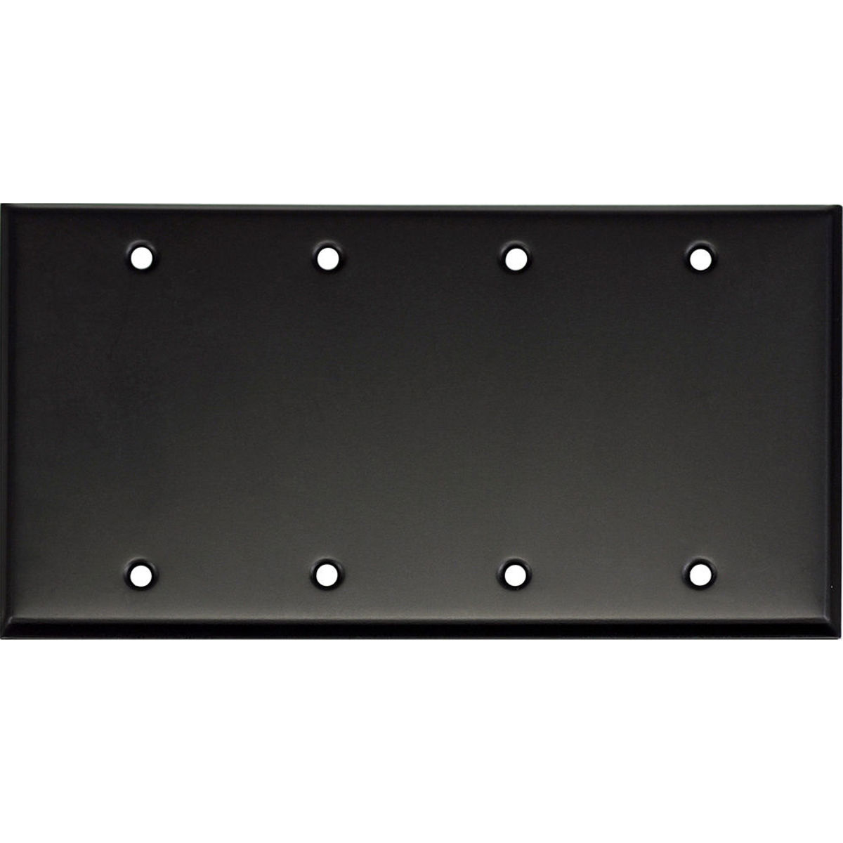 

Whirlwind WP4B/0H Wall Mounting Plate, 4 Gang, Blank, Black