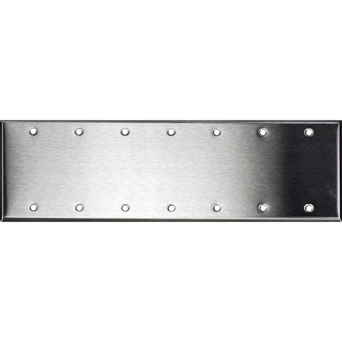 

Whirlwind WP7/0H Wall Mounting Plate, 7 Gang, Blank, Stainless Steel