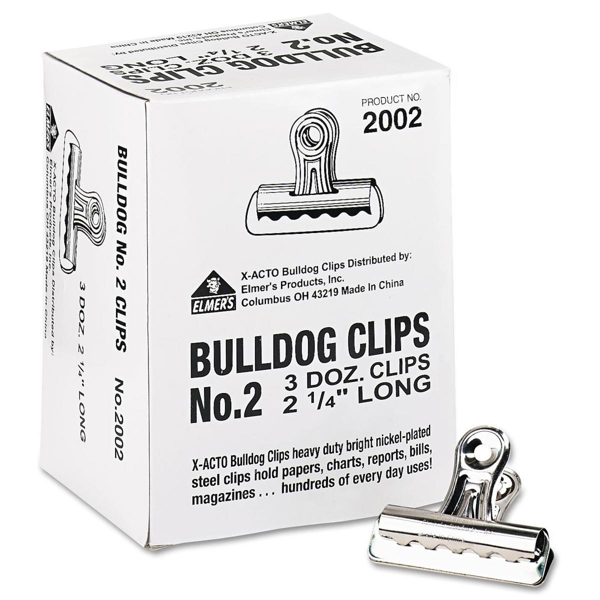 

X-Acto X-acto #2 2.25" Metal Bulldog Clip, 36/Box