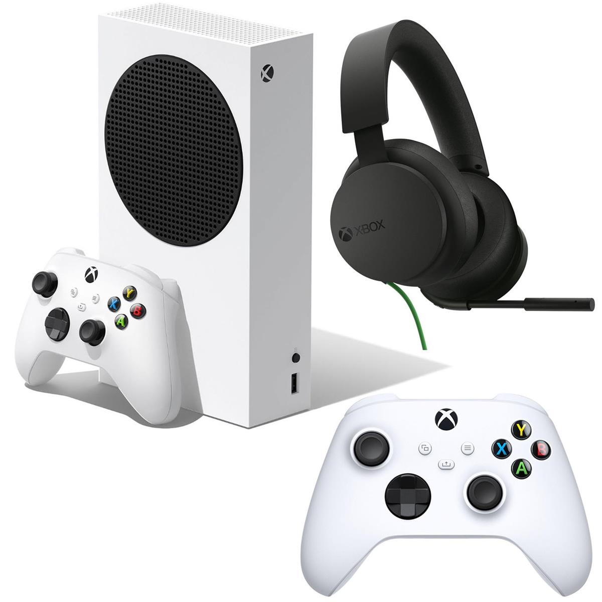 Microsoft Xbox Series S Console w/Wired Stereo Headset, Controller, Robot White