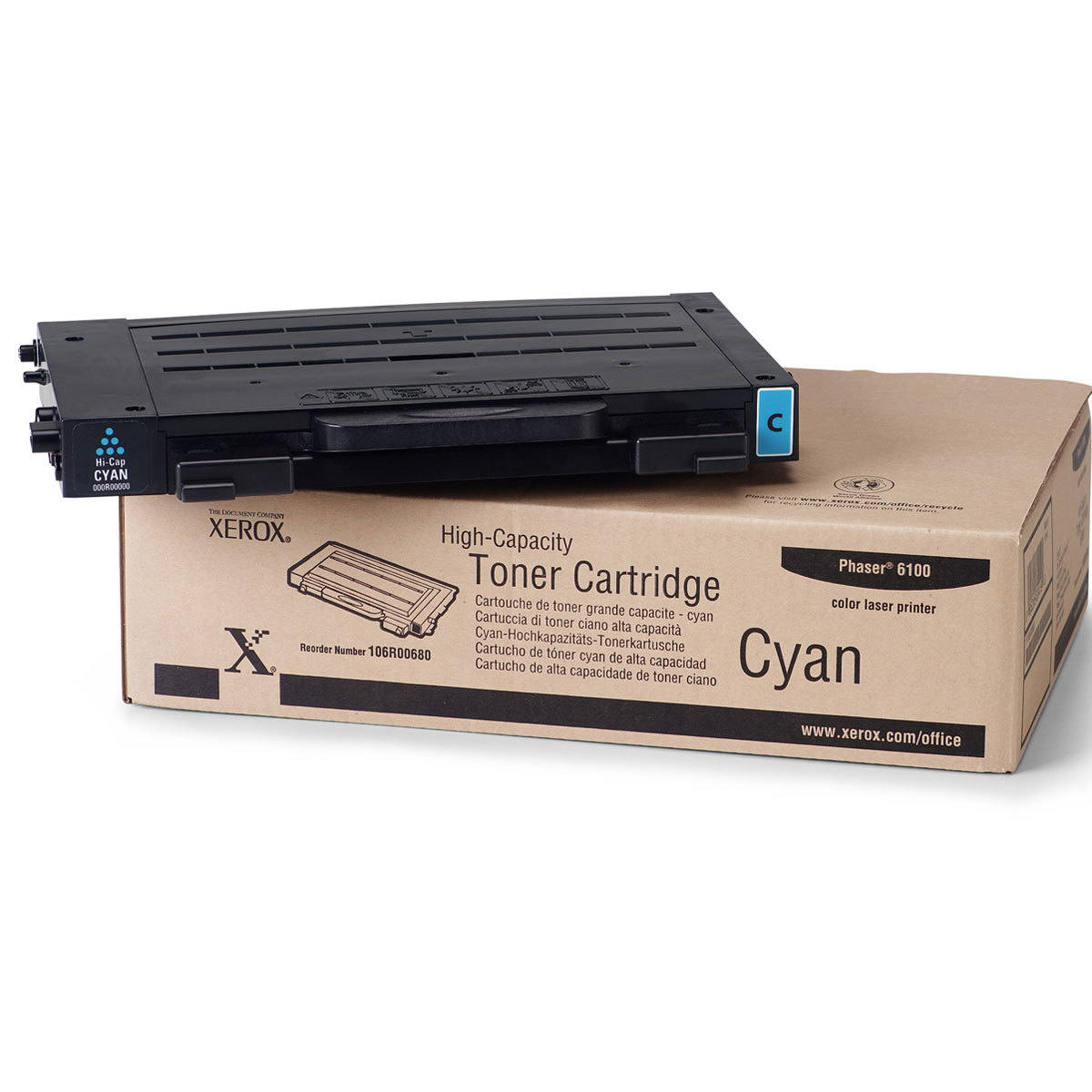 

Xerox Cyan High Capacity Cyan Toner Cartridge for Phaser 6100 Printer