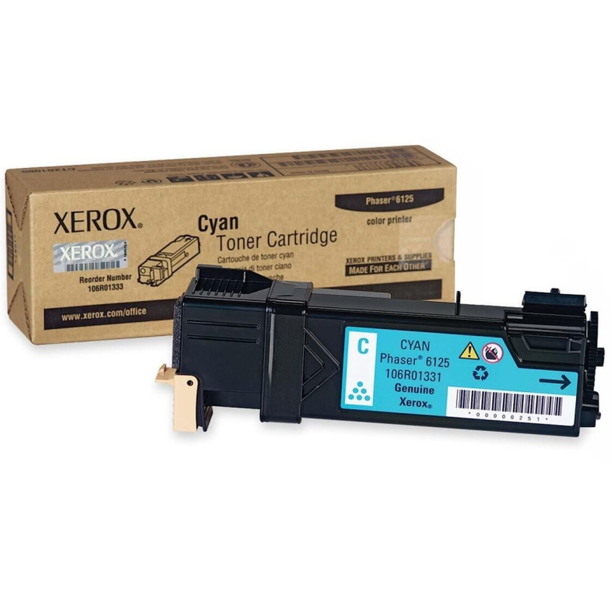 

Xerox 106R01331 Cyan Toner Cartridge, 1000 Pages