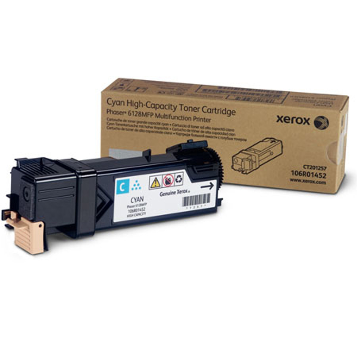 

Xerox 106R01452 Cyan Toner Cartridge, 2500 Pages Yield