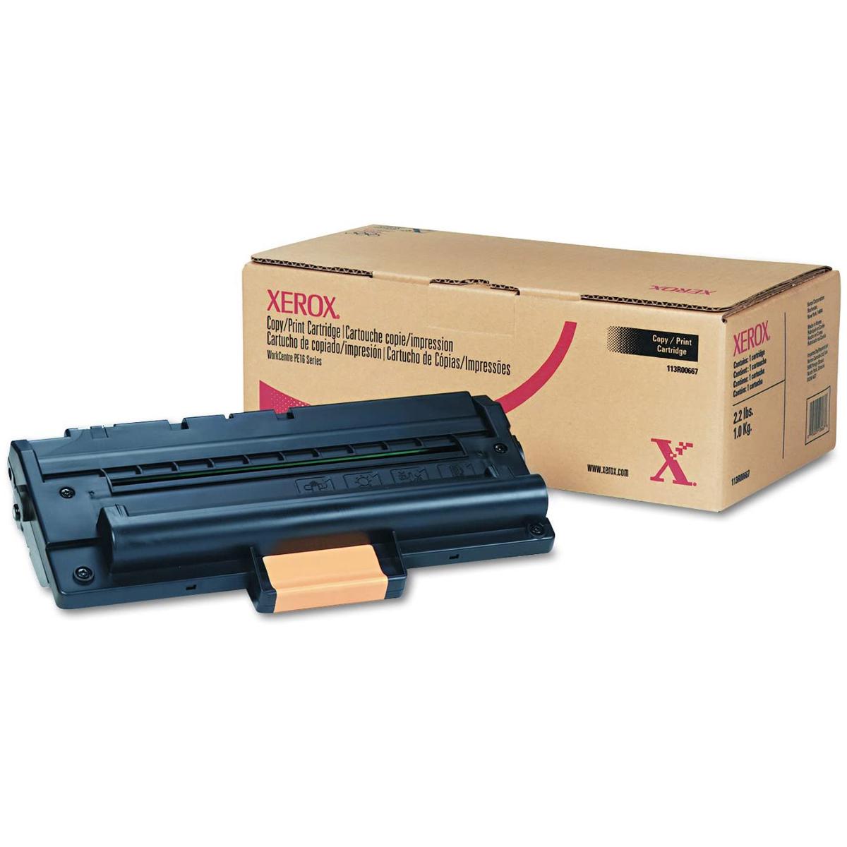 

Xerox Black Laser Toner and Drum Cartridge for WorkCentre PE16 Printer