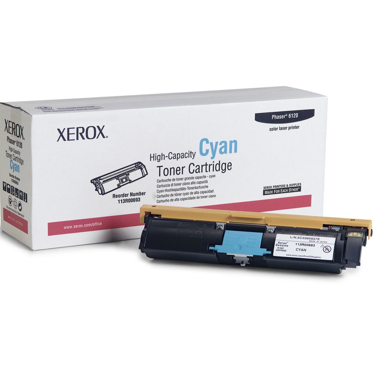 

Xerox 113R00693 Cyan Toner Cartridge, 4500 Pages Yield