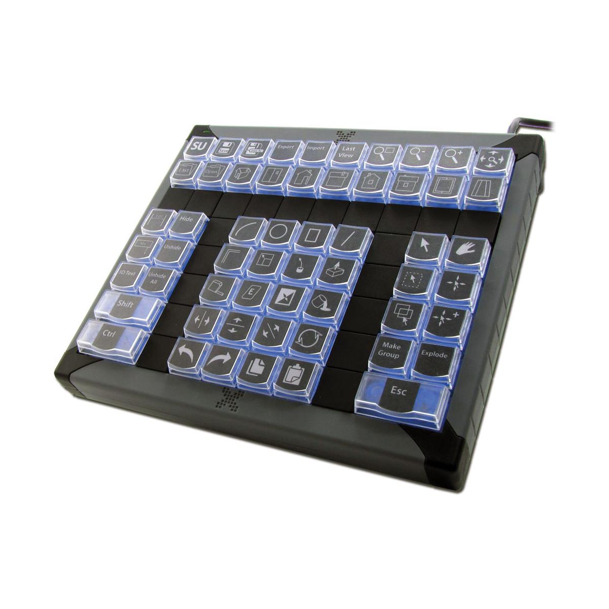 Photos - Other Video Equipment X-Keys XK-60 60-Keys USB Programmable Keyboard, Blue and Red Backlighting