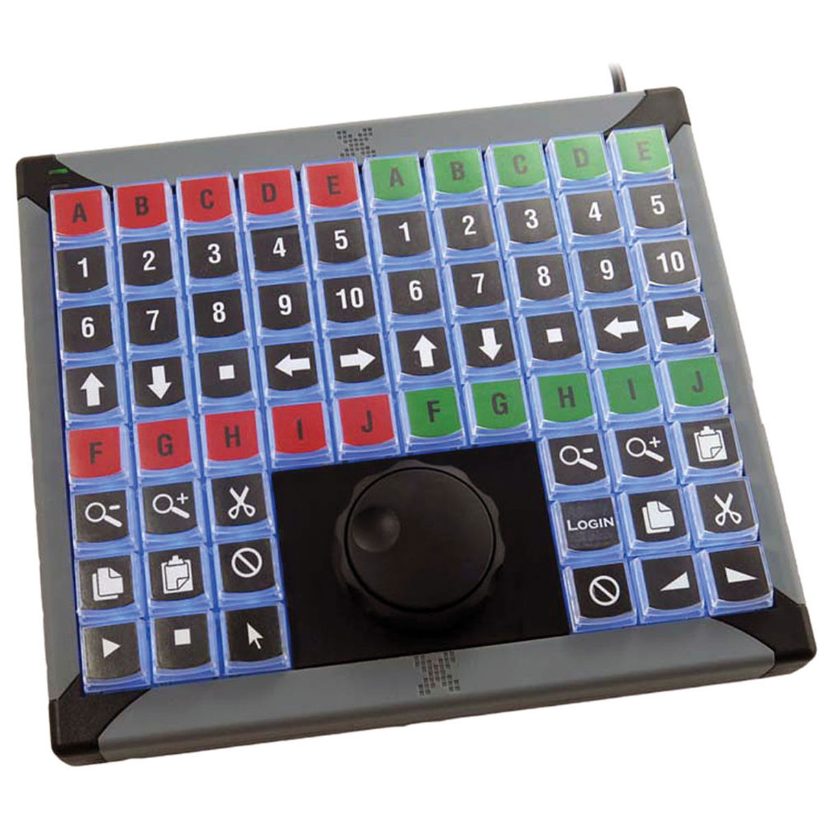 

X-Keys XK-68 Jog and Shuttle Controller with 68 Keys, Red and Blue Backlighting