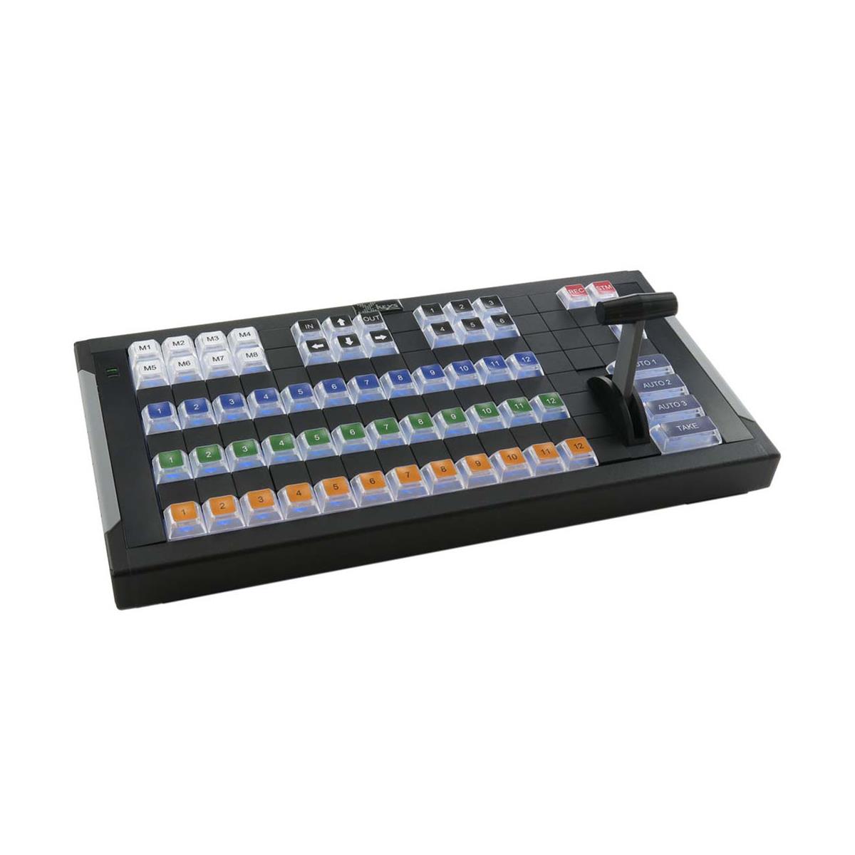 Image of X-Keys XKE-124 T-Bar USB Keyboard with Video Switcher Key Set